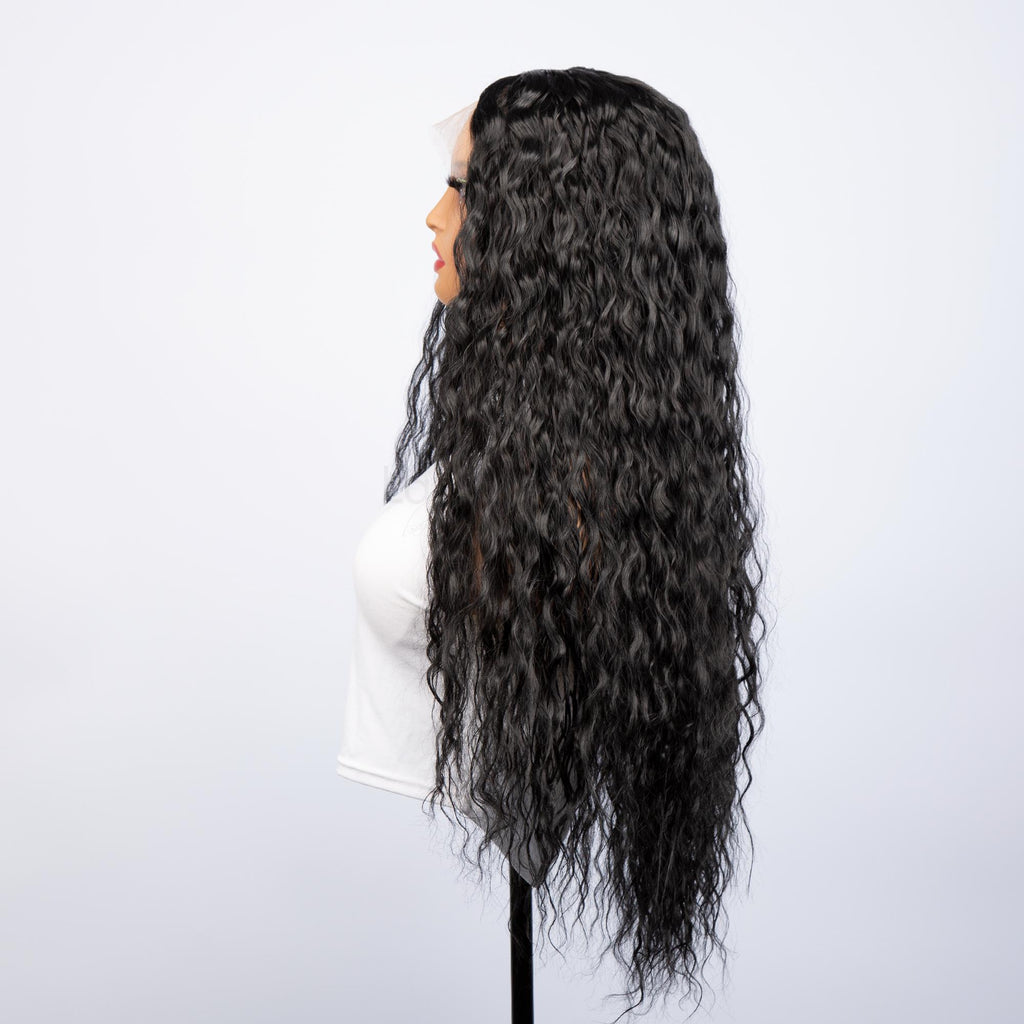 Black Long Curly HQ Synthetic Wig | 【Wig Cap Included】【250°F Heat Resistant】 | #41