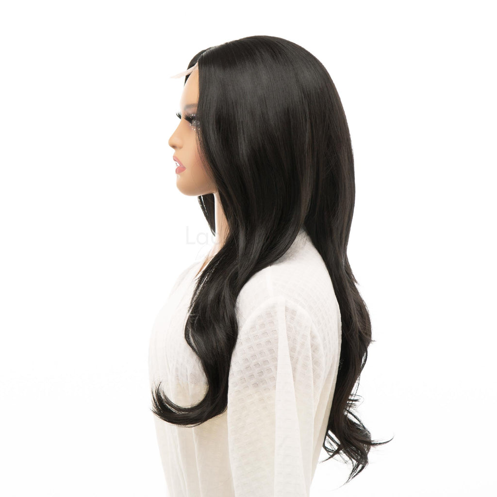 Black Long Straight to Wavy HQ Synthetic Wig | 【Adjustable, Glueless】【250F Heat Resistant】【Cap Included】| #23