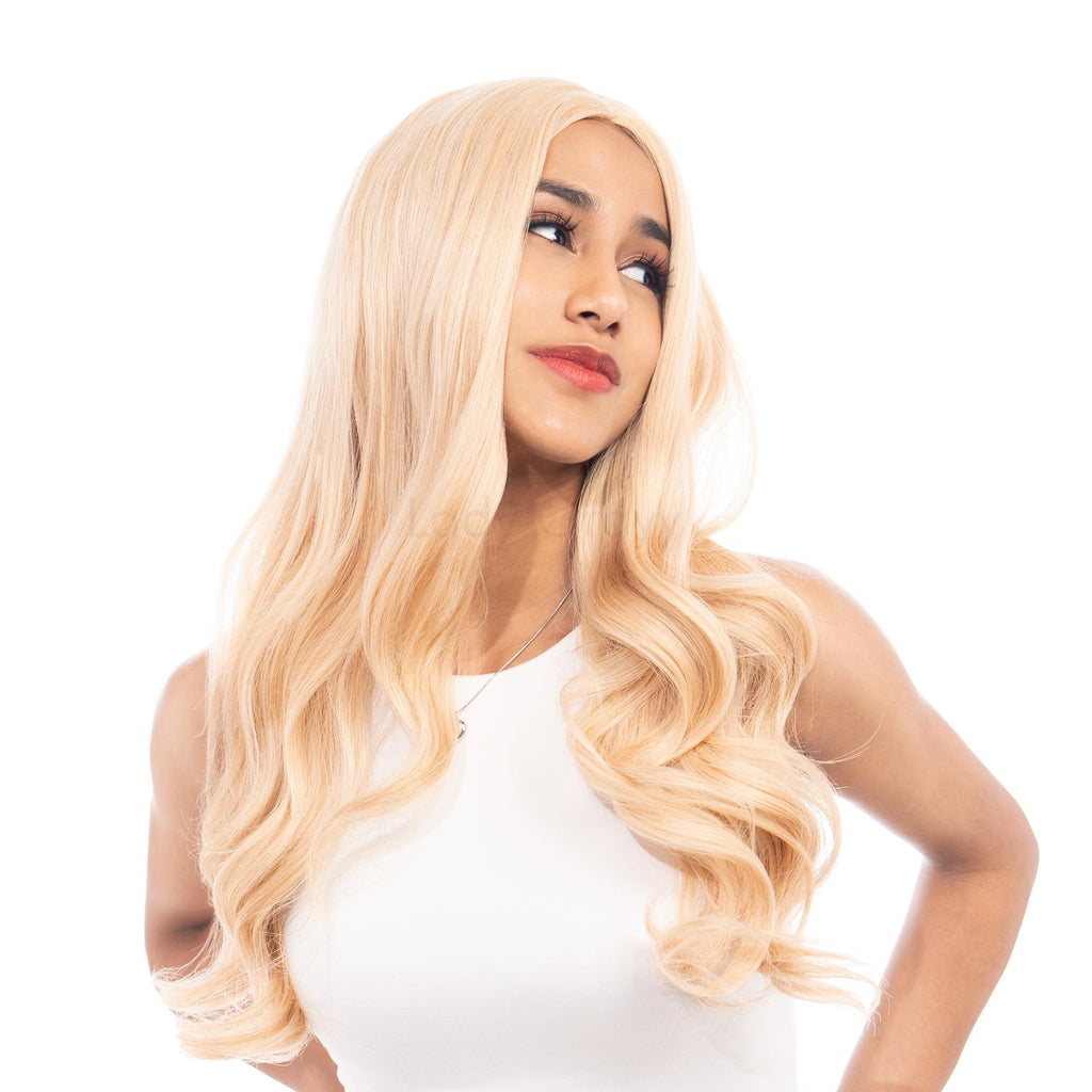 Long Wavy Synthetic Fiber Wig in blonde |【Adjustable, Glueless】【USA Stocked】【Cap Included】|#31